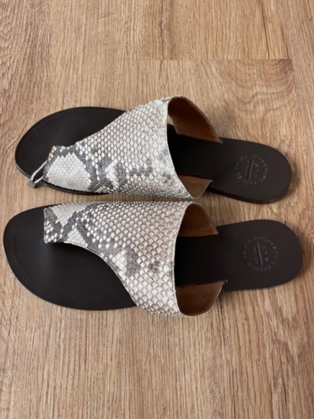 ★Org.$350 ATP ATELIER Rosa python sandals IT39★ - Picture 4 of 7